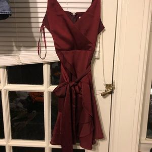 Hello Molly maroon satin dress size S